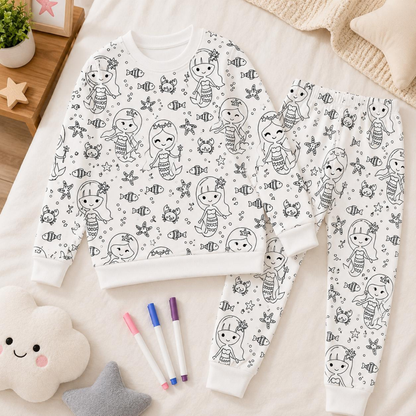 Color Moon color-in pajamas — markers sold separately