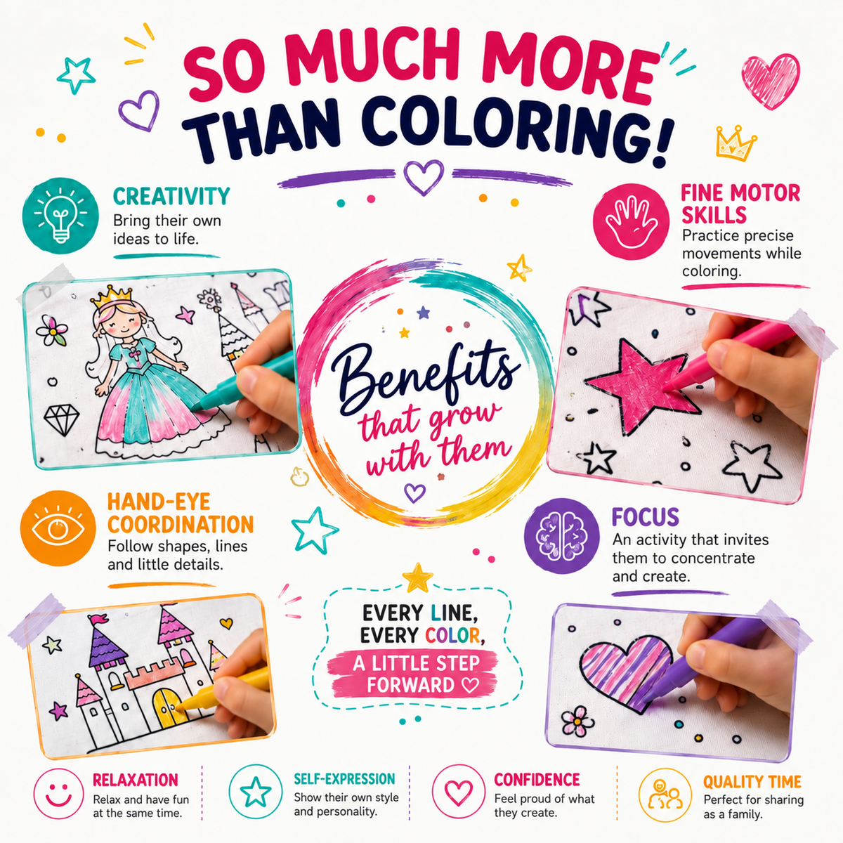 Color Moon color-in pajamas — markers sold separately